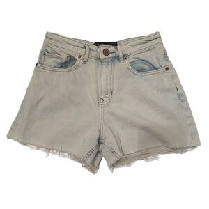 Express Light Wash Midi High Rise Jean Shorts Size 00